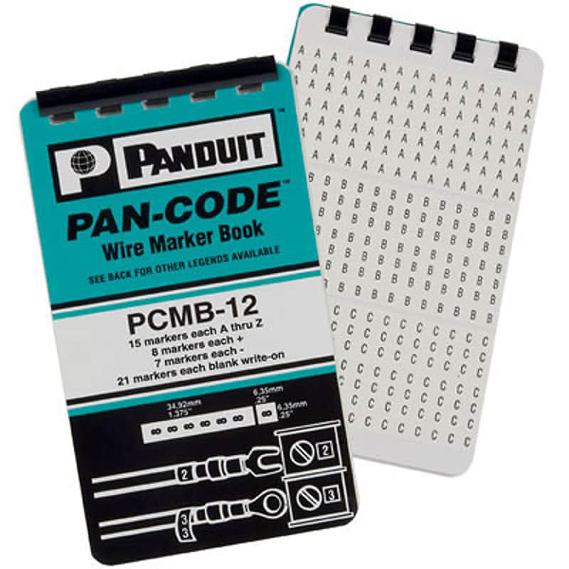 Panduit PCMB-12 Cable Markers 15 Each of A thru Z - 10 Pack image 1