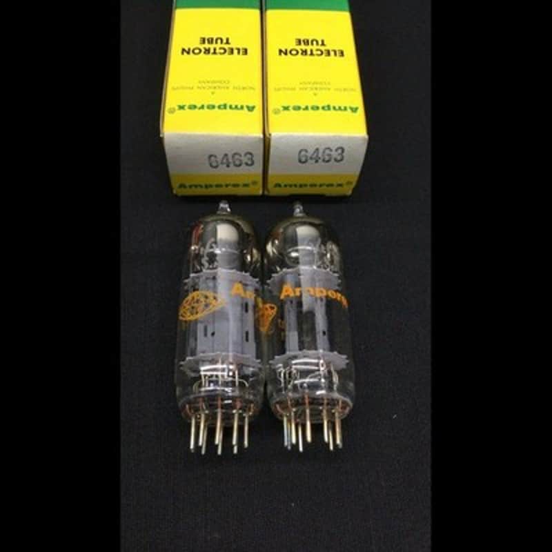 NOS MATCHED PAIR AMPEREX 6463 Dual Triode VINTAGE Audio VACUUM TUBES 10.9859 image 1