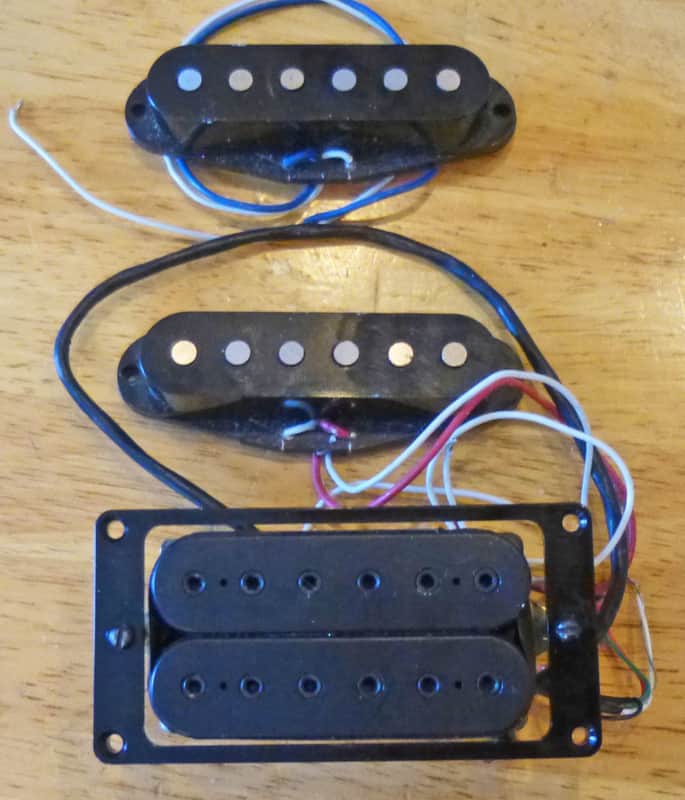 Fender HM Strat Pickup set, original 1989/1989 Dimarzio + USA Stratocaster pickups image 1