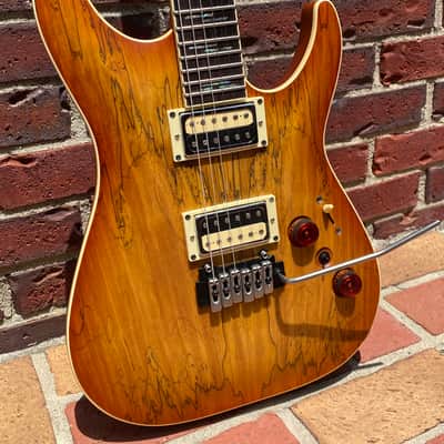 Schecter C-1 Exotic Spalted Maple 2023 - Satin Natural Vintage Burst - GIGBAG INCLUDED image 2