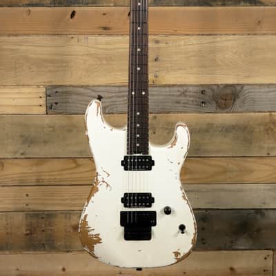 Charvel Pro-Mod Relic San Dimas Style 1 HH Electric Guitar Weathered White w/ Gigbag image 4