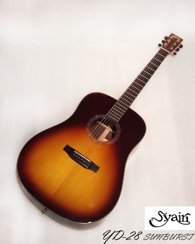 S.Yairi YD-28 Sunburst all Solid Sitka Spruce & Rosewood Dreadnought Guitar ( High Gloss ) image 1