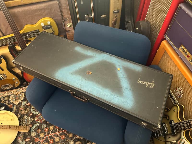 Vintage Gibson Les Paul Sg Rectangle Case Late 60’s Early 70’s Yellow Interior image 1