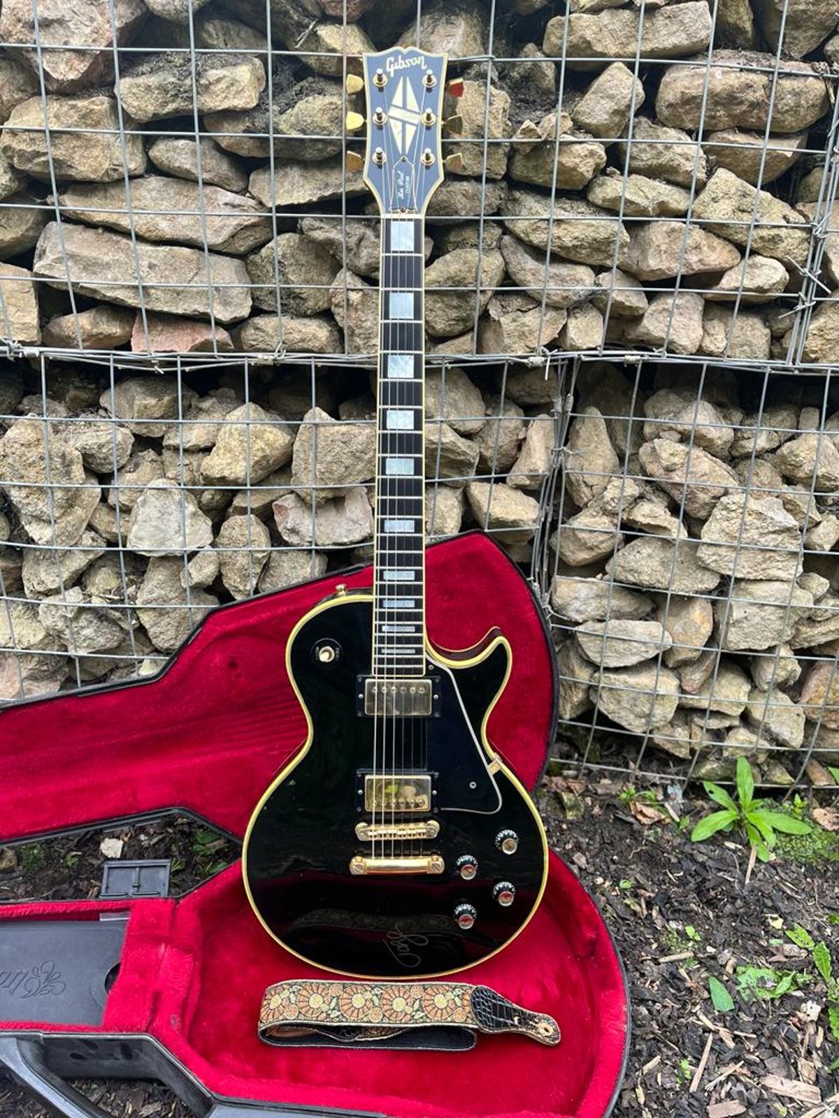 Gibson Les Paul Custom ex JOHN SQUIRE THE STONE ROSES LOVE SPREADS 1976 - Ebony image 1