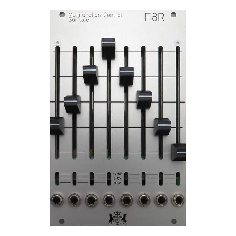 Michigan Synth Works F8R Eurorack Fader Control Module - Bottom Jacks (Silver) image 1