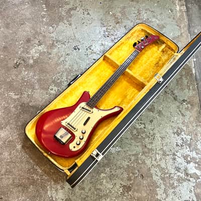 Yamaha Flying Samurai Bass SB-7A c 1967 - Dakota red Original vintage MIJ Japan sb-5a image 6