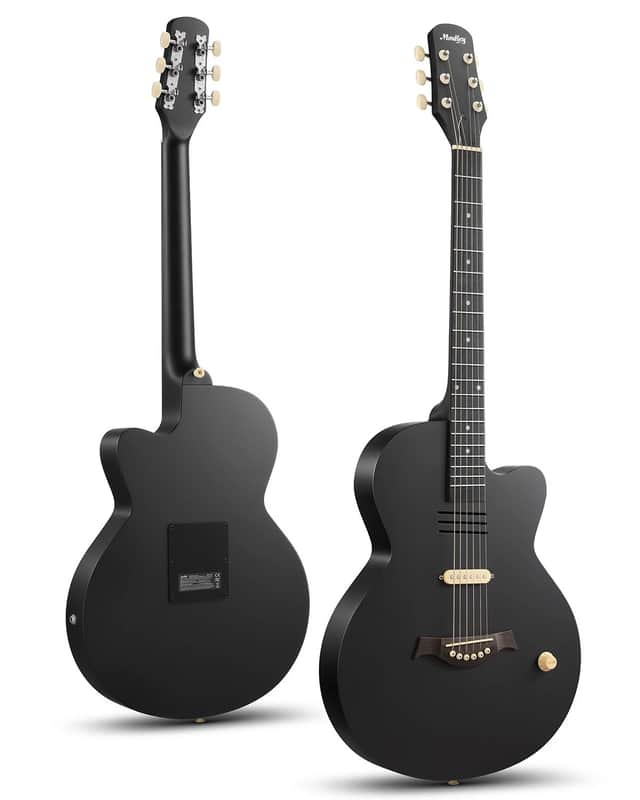 MouKey BCC-100 Acoustic Electric Guitar With S Pickup Voulme Knob | Black image 1