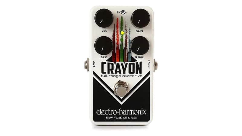 Mint Electro-Harmonix Crayon 69 Full-Range Overdrive White with Vertical Crayons image 1