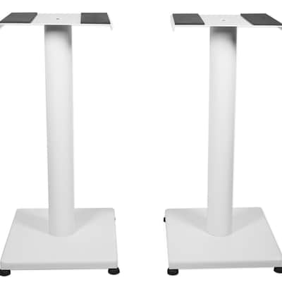 Pair 21” Steel White Stands For JBL ARENA 130 Bookshelf Speakers image 2