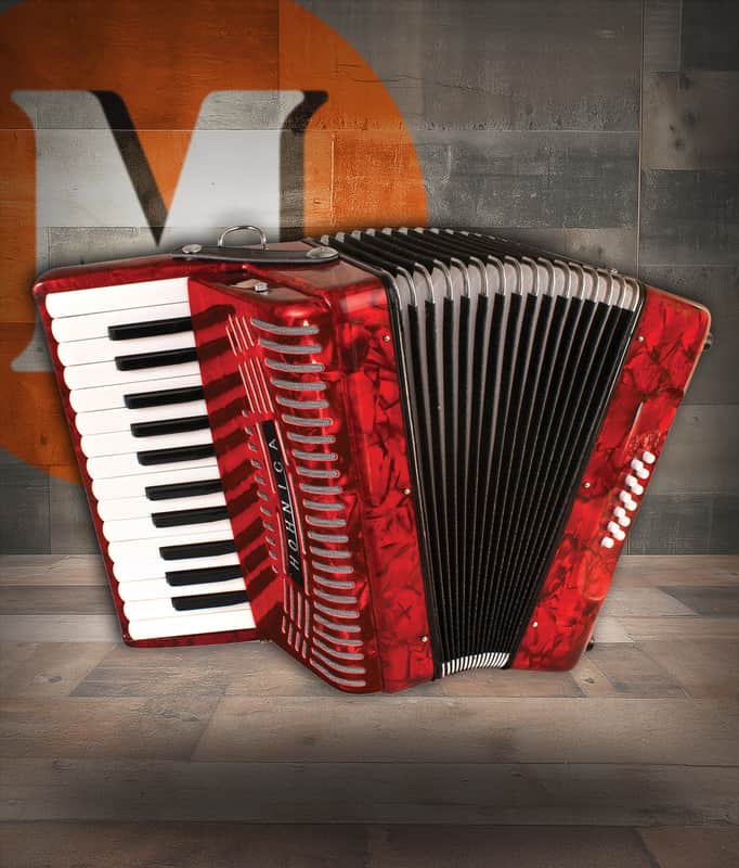 Hohnica 12 Bass Entry Level Piano Accordion - Pearl Red (1303-RED) image 1