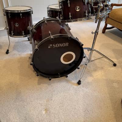 Sonor Delite 5-Piece Drum Set 2011 – Brown Burst High Gloss – Made in Germany – Matching Snare image 2