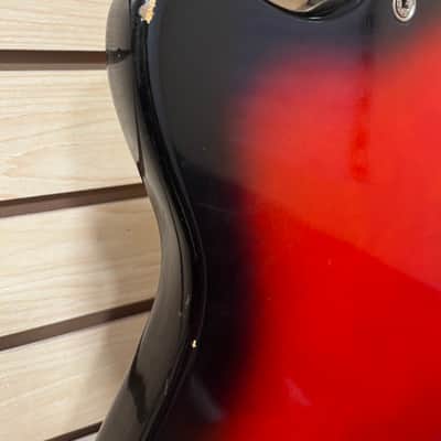 Harmony H17 Silhouette / Bobkat 1965 - Cherry Red Sunburst image 11