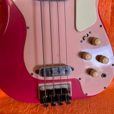 Vintage 1950s 1960s Burns London ‘Custom’ Pink Sonic Bass Guitar Ex. Bill Wyman *Ronnie Lane* image 4