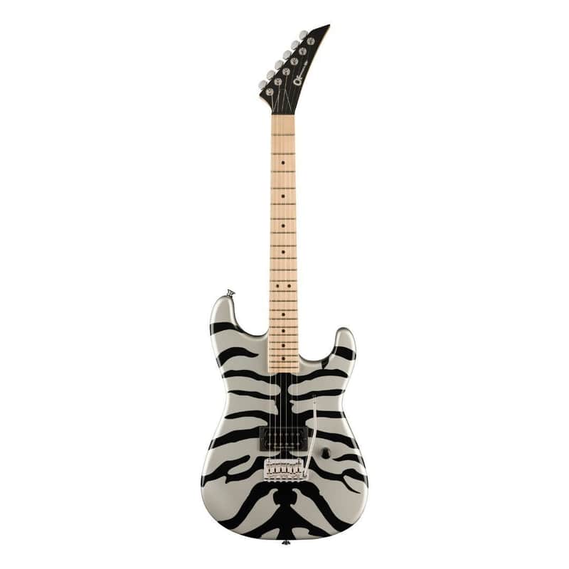 Charvel Super-Stock SD1 H 2PT M 6-String Right-Handed Electric Guitar with Alder Body and Maple Fingerboard (Silver Bengal) image 1