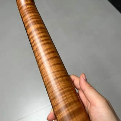 AAAAA Tele Ebony Fretboard Roasted flame Maple Electric Guitar Neck Radius 12inch Round stainless steel 22 frets hole 10mm Radius: 12 inches image 9