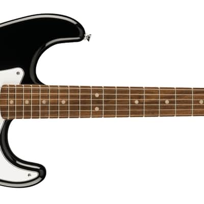 Fender Squier Affinity Series Stratocaster Mustang Micro Pack, Laurel Fingerboard, Black, Gig Bag image 3