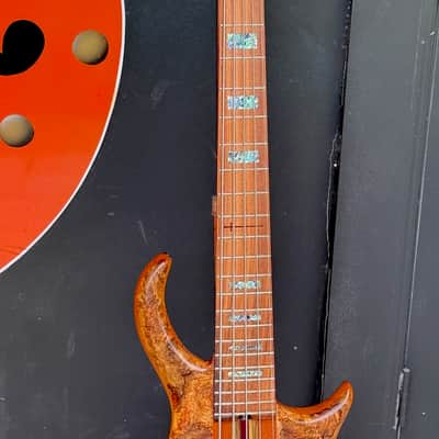 Warrior Dran Michael 5-string Bass "NAMM" 2020 - stunning featherweight Spalted Maple NAMM Show display model # 9. image 7