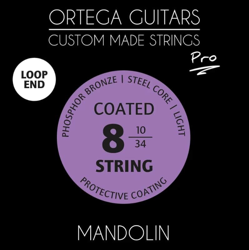 Ortega Guitars Custom Made Strings, 8-String Mandolin Strings - Loop End (MAP-8) image 1