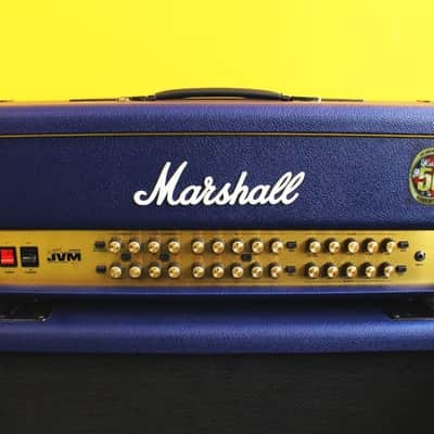 Marshall JVM410HJS Head + Lead 1960AJS Cab - Joe Satriani Signature Limited Royal Blue Edition image 3