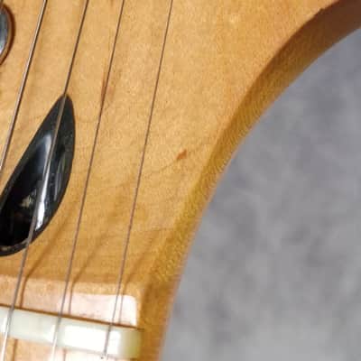 1987 Young Chang E10 Squier 1957 Reissue *Gorgeous Flame Maple Neck* Active EMG Select's W/ Awesome Red Light! Alder Body W/ Maple Cap and Back!- Torino Red image 10