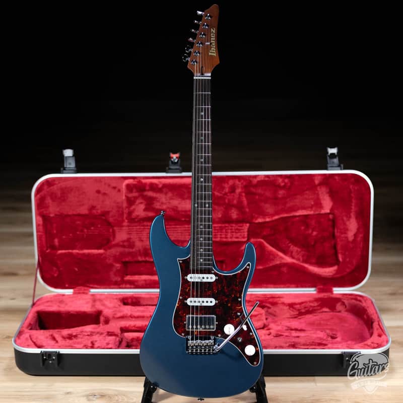 Ibanez AZ2204N Prestige HSS Guitar w/ Case – Prussian Blue Metallic image 1