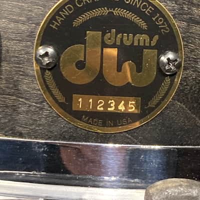 Terry Bozzio's DW 5x14" Collector's Edge Snare Drum, 1998 Autographed - Transparent Black Satin image 3