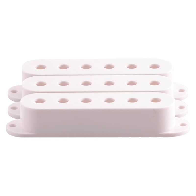 Seismic Audio SAGA11 Replacement Strat Single-Coil Pickup Covers (3-Pack) image 1