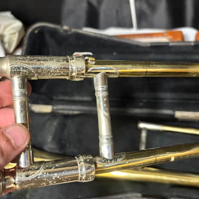 King 606 Student Model Tenor Trombone 2010s - Clear-Lacquered Brass image 10