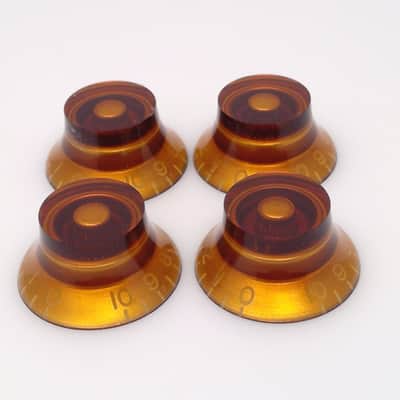 True Custom Shop® Left Hand Amber Top Hat Knobs For Gibson Les Paul SG Pure LP 4 Pack image 1