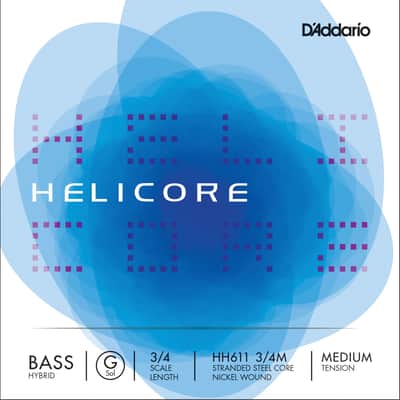 D'Addario HH611 3/4M Helicore 3/4 Hybrid Bass String - G Medium