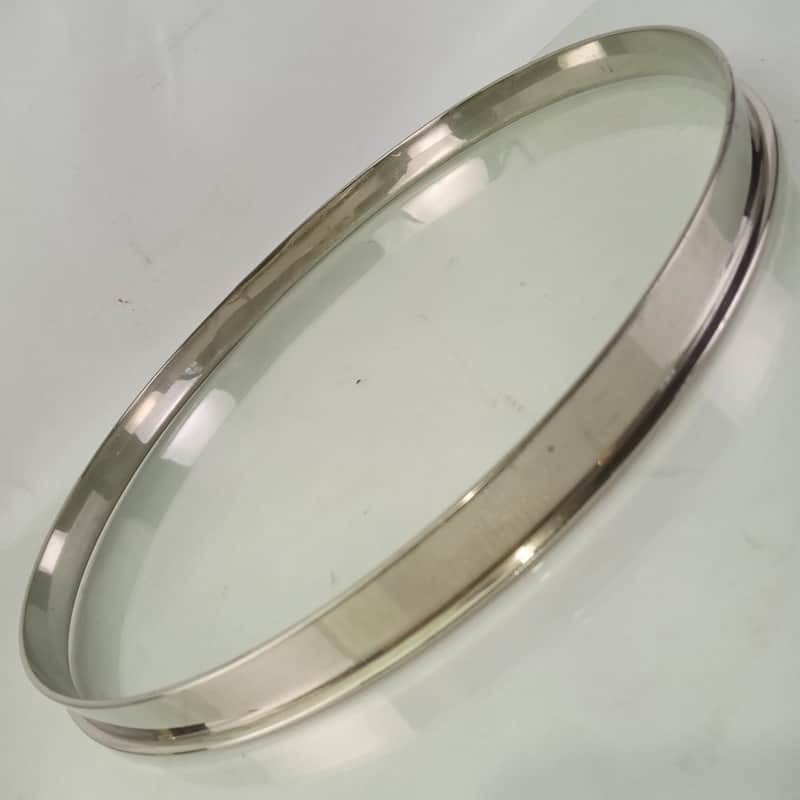Leedy 11" NOB Single-Flange Tom Drum Batter Rim/Hoop Brass Nickel Vintage 2.3mm image 1