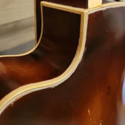 1956 Hofner President Electric Guitar 2 Pickup Cutaway Sunburst Nice Shape W/HSC image 21