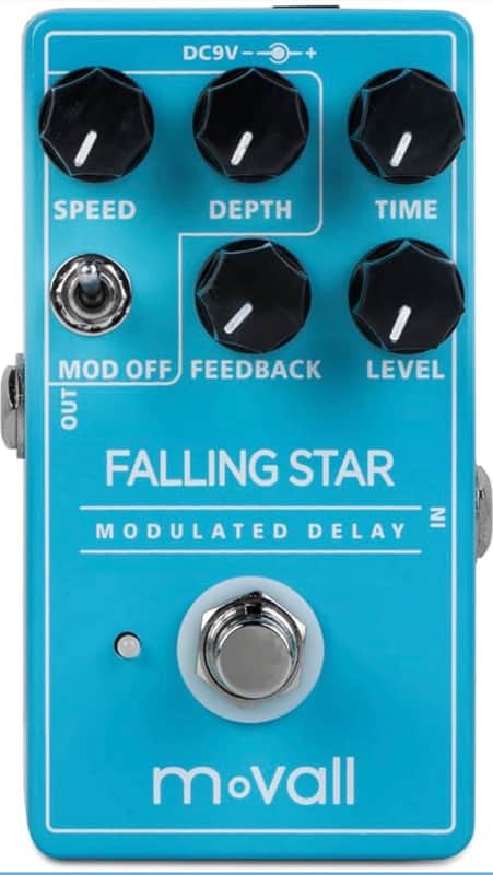 MOVALL MP104 Falling Star Modulated Delay Guitar Effect PedalMoVall MP104 2025 - Blue image 1