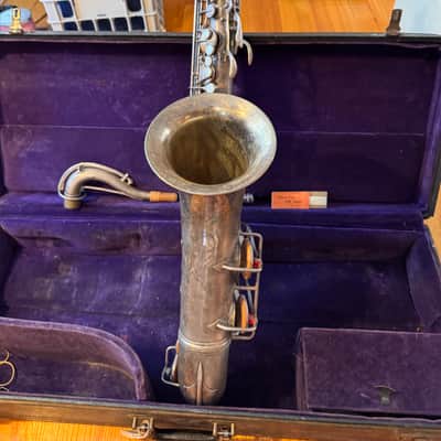 CG Conn 10M Tenor Low Pitch 310690 1944 - Silver plated image 7