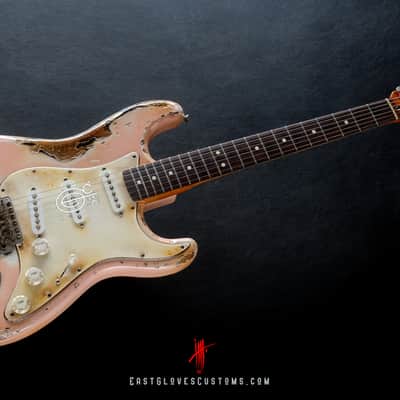 Fender Stratocaster Shell Pink Heavy Aged Relic by East Gloves Customs image 6