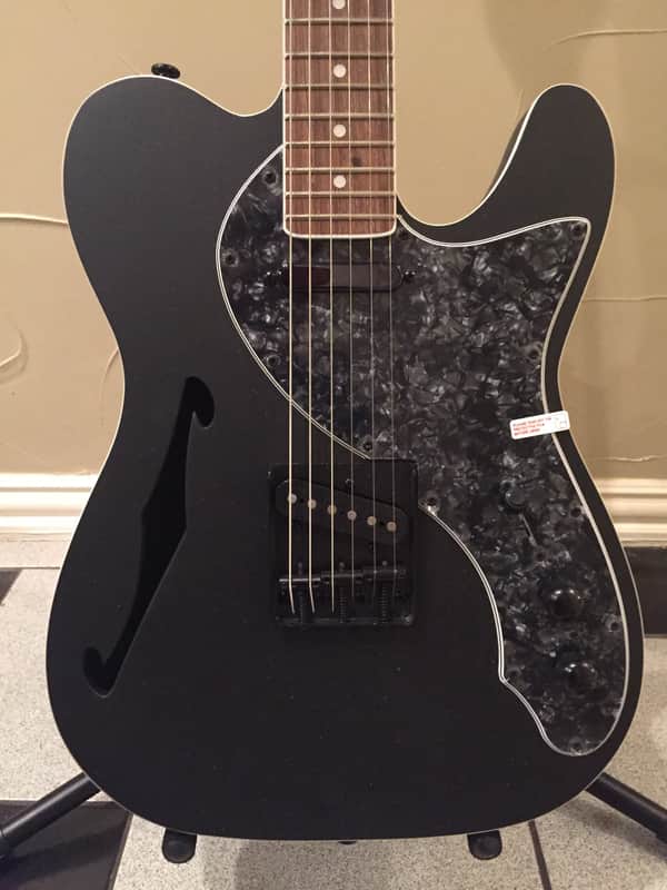 Firefly FFTH Thinline Tele Style Semi Hollow Body Guitar 2020 Satin Black image 1