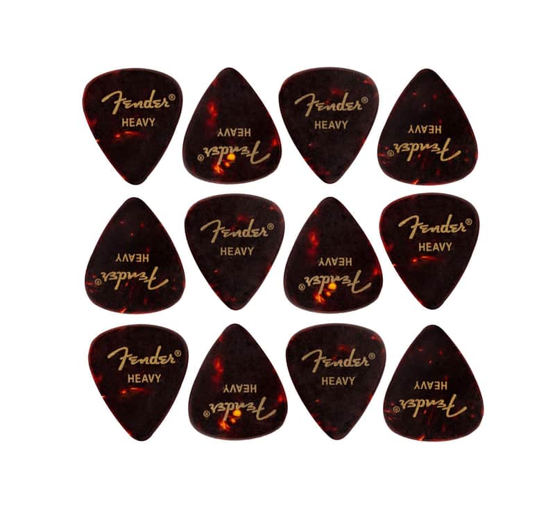 Fender 351 Shape Picks Classic Shell Heavy Package of 12 image 1