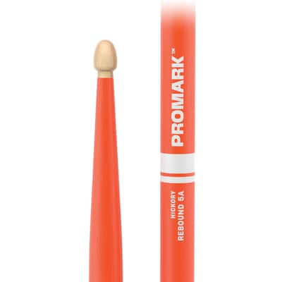 Pro-Mark Rebound 5A Hickory in Orange - Wood Tip image 3