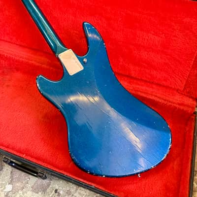 Guyatone LG-350T Sharp 5 c 1967 Blue sparkle original vintage MIJ Japan bizarre guitar guya image 8