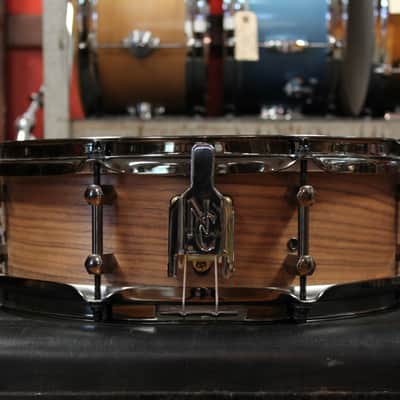 Noble and Cooley 4.75x14 Walnut Ply Snare Drum with Black Chrome Hardware image 4