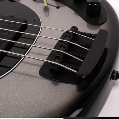 Ernie Ball Music Man StingRay 4 "DarkRay II", NEW COLOR Silverburst/ Ebony image 8