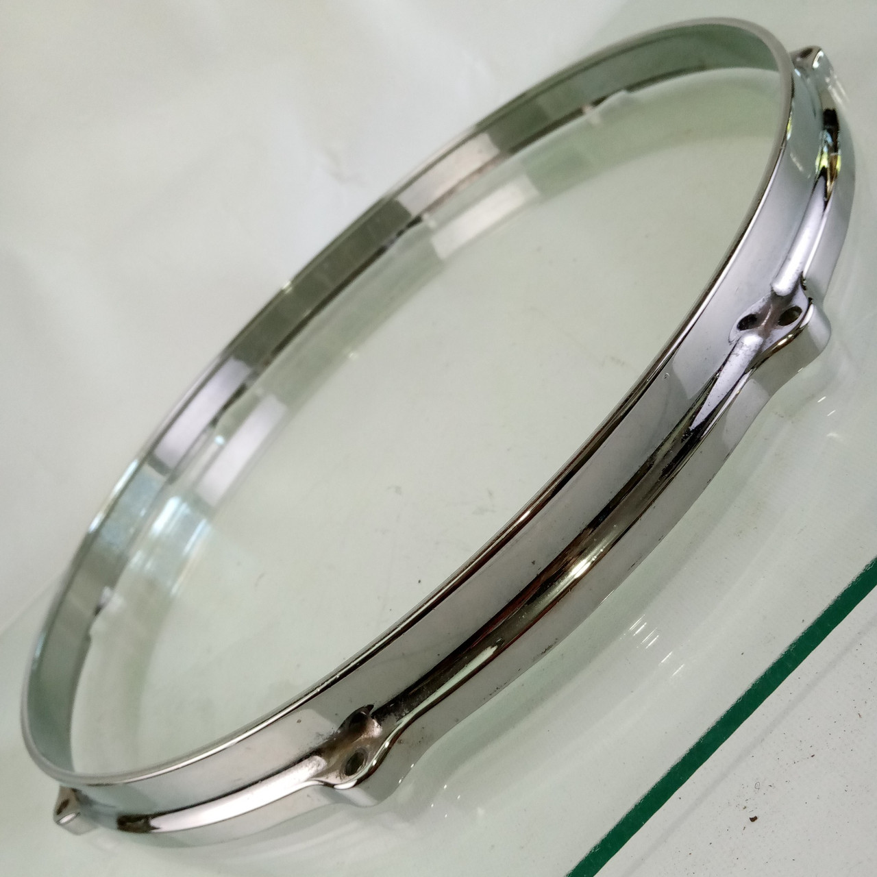 Gretsch 15" Die-Cast Snare/Tom Drum Batter Rim/Hoop Chrome 8-Lug USA Vintage 60s — main photograph