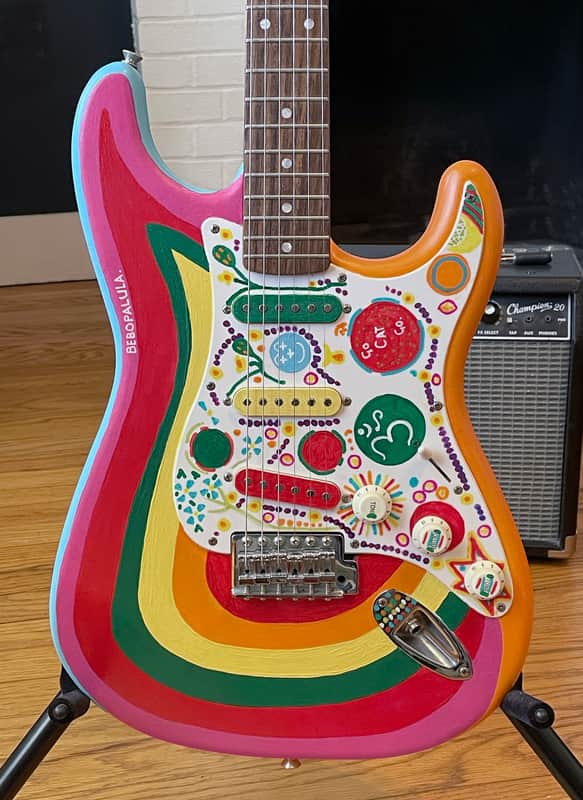 Fender Squier George Harrison "Rocky" Stratocaster, custom-painted image 1