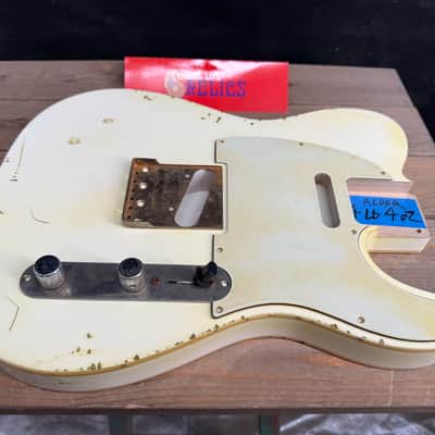Real Life Relics 60’s Style Tele® Telecaster® Body Double Bound Aged Vintage White