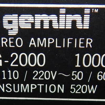 Gemini XG-2000 power amplifier image 3