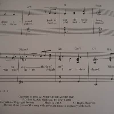 Keith Whitley "(I Wonder) Do You Think of Me" Sheet Music 1986 image 3