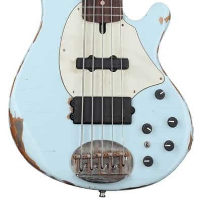 Lakland USA Classic 55-14 5-string Bass Guitar - Aged Sonic Blue with Rosewood Fingerboard image 2