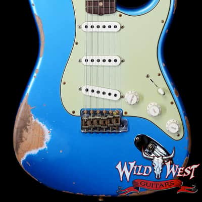 Fender Custom Shop 1962 Stratocaster Hand-Wound Pickups AAA Dark Rosewood Slab Board Heavy Relic Lake Placid Blue 7.90 image 1
