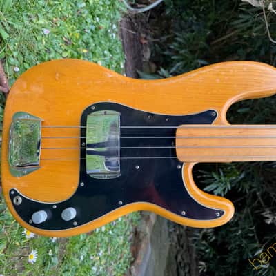 1975 Fender Precision Bass Fretless with Maple Board - Natural - OHSC image 1