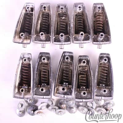 Ludwig 10x Bass/Floor Tom Drum Lugs Large Classic Chrome Tension Lug Vintage 60s image 3